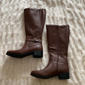 Women’s Tall Brown Riding Boots Wide Calf size 10